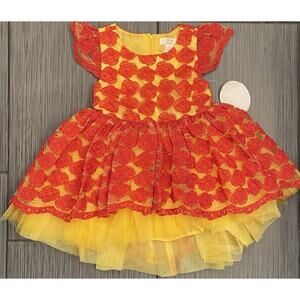 Disney Tutu Couture Belle Inspired Girls Dress Size 2T NWT